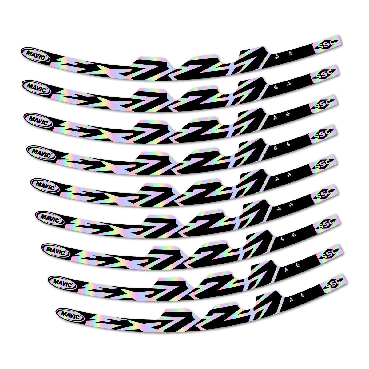 Hollographic decal for Mavic EX721 2010-2026 road wheel – bike sticker vinyl