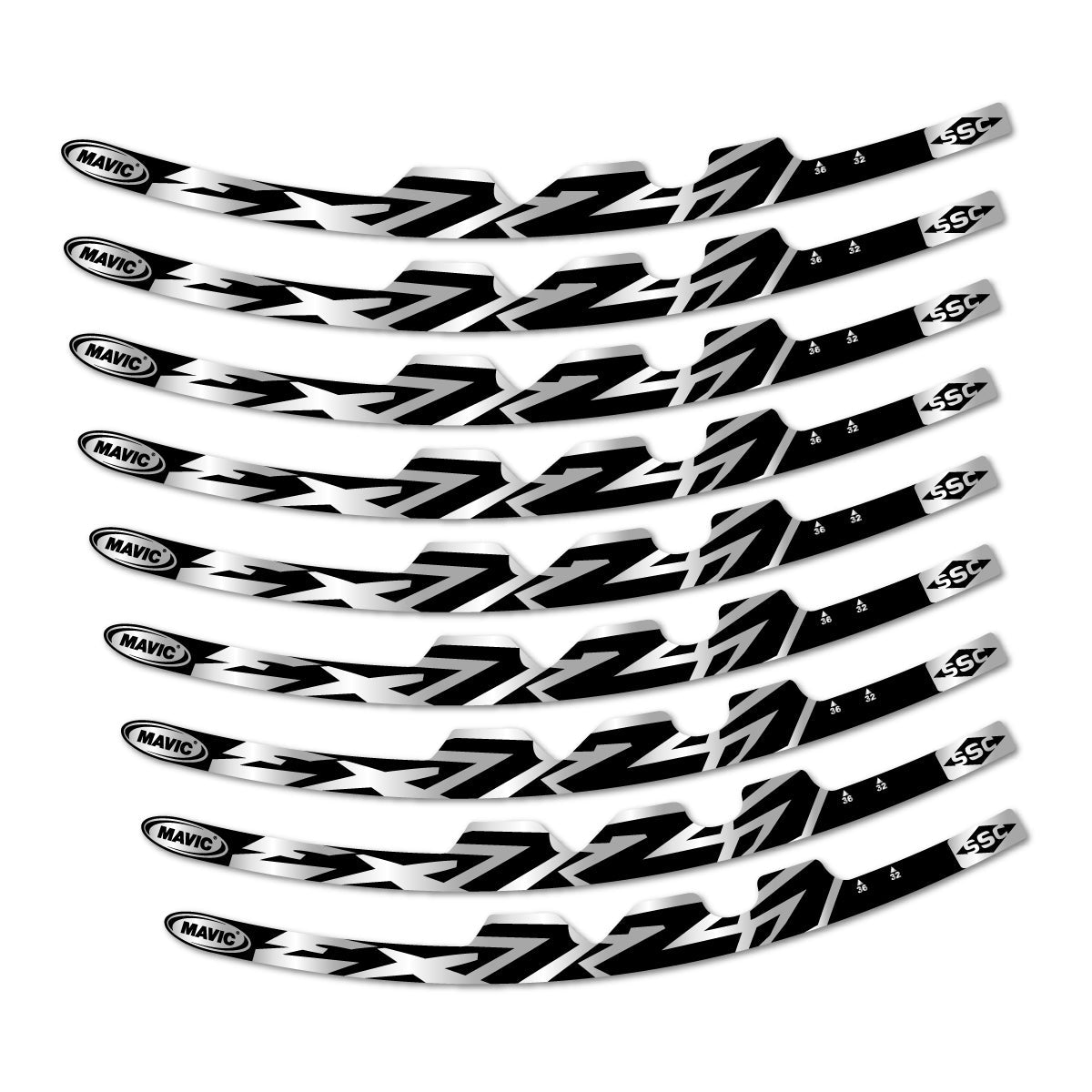 Light Silver decal for Mavic EX721 2010-2026 road wheel – bike sticker vinyl