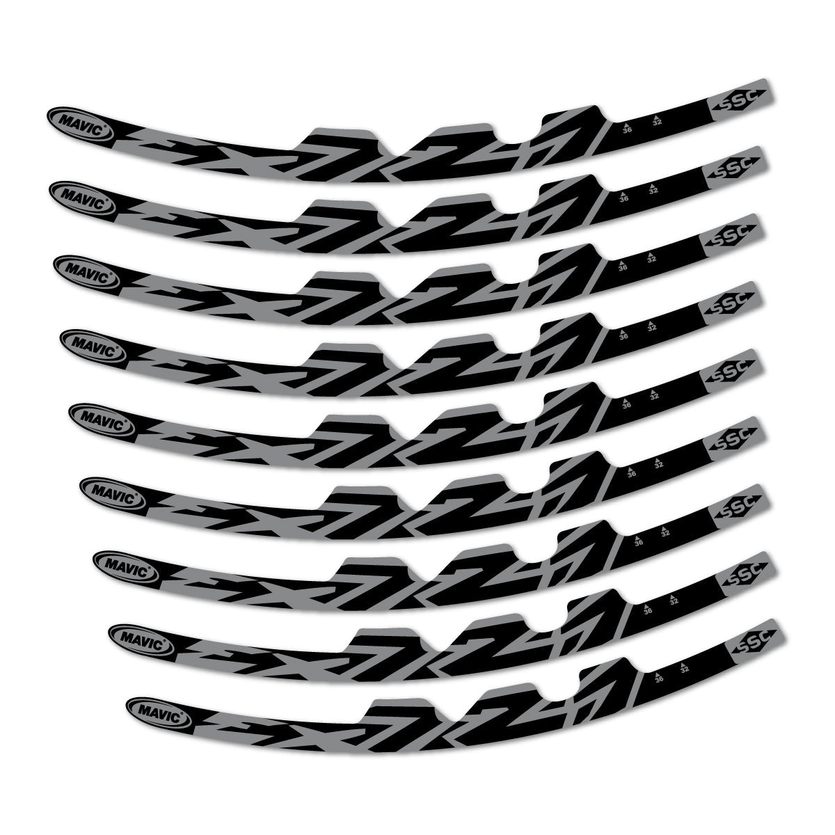 Traffic Grey decal for Mavic EX721 2010-2026 road wheel – bike sticker vinyl