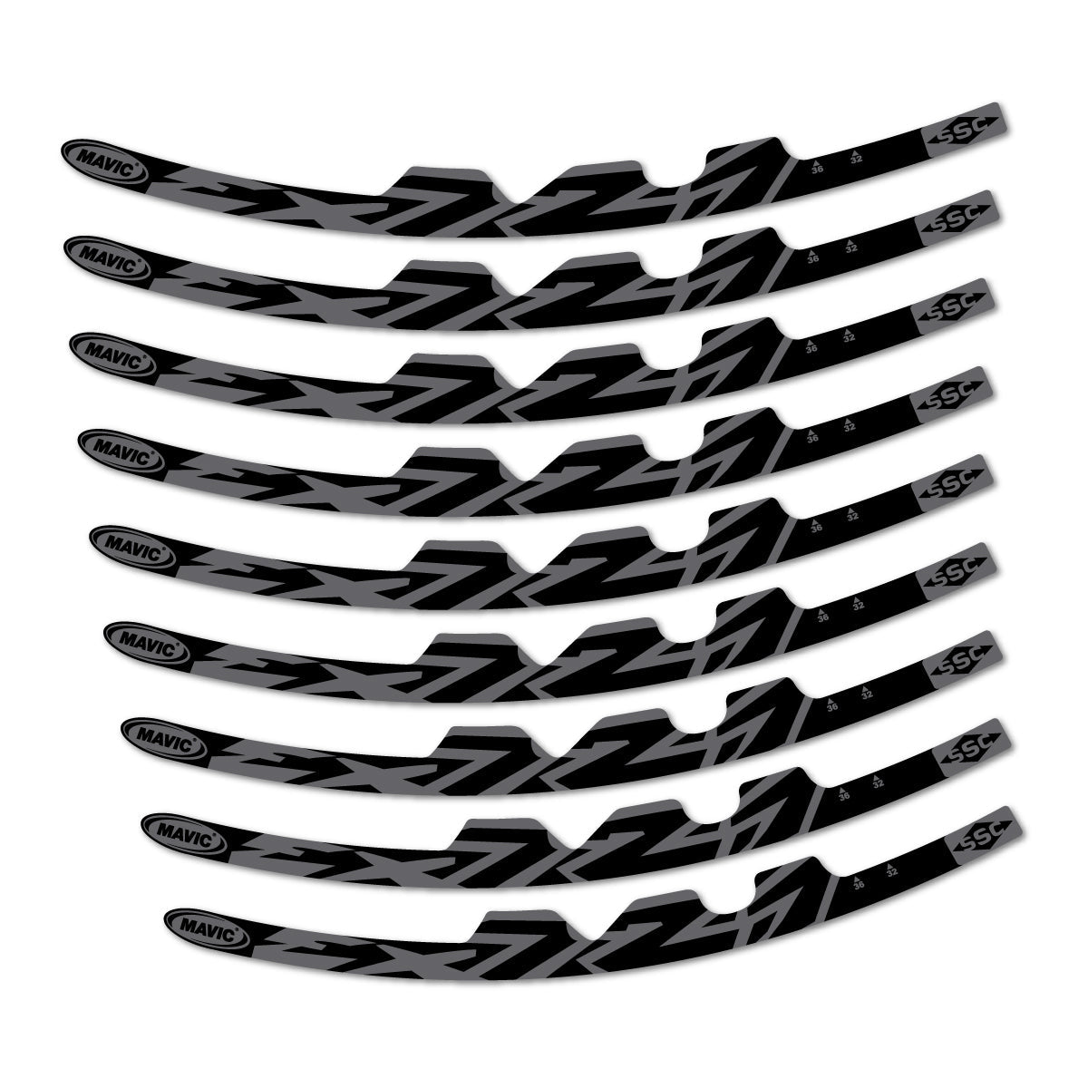 Medium Grey decal for Mavic EX721 2010-2026 road wheel – bike sticker vinyl