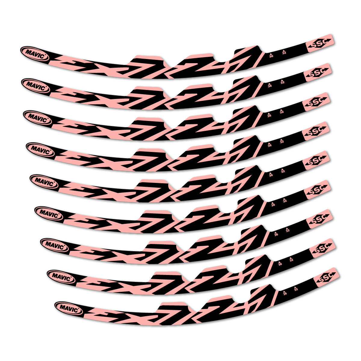 Salmon Pink decal for Mavic EX721 2010-2026 road wheel – bike sticker vinyl