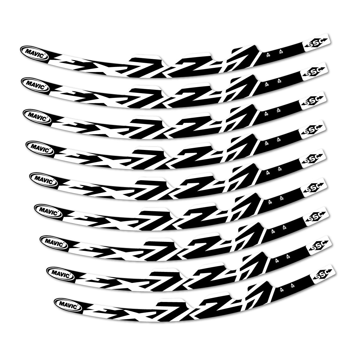 White decal for Mavic EX721 2010-2026 road wheel – bike sticker vinyl