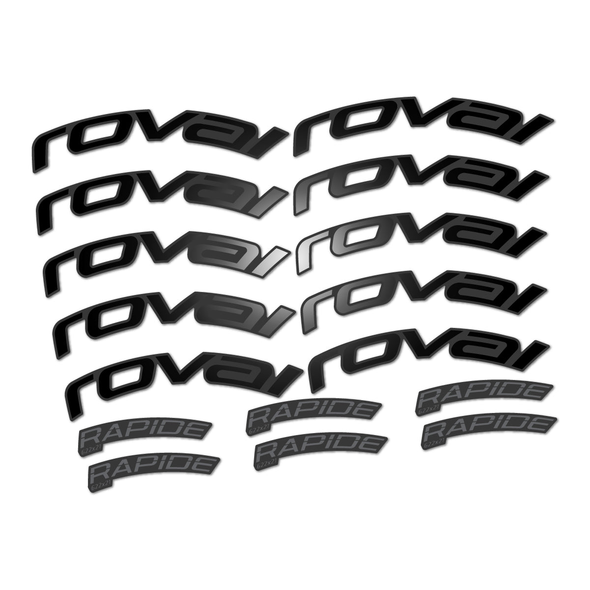 Black decal for Roval Rapide TL 2022-2026 road wheel – bike sticker vinyl