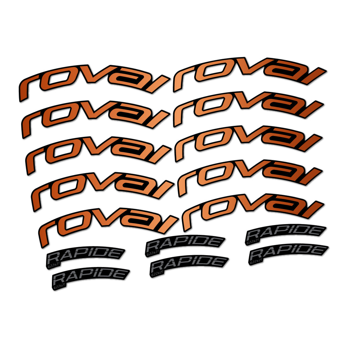 Bronze decal for Roval Rapide TL 2022-2026 road wheel – bike sticker vinyl