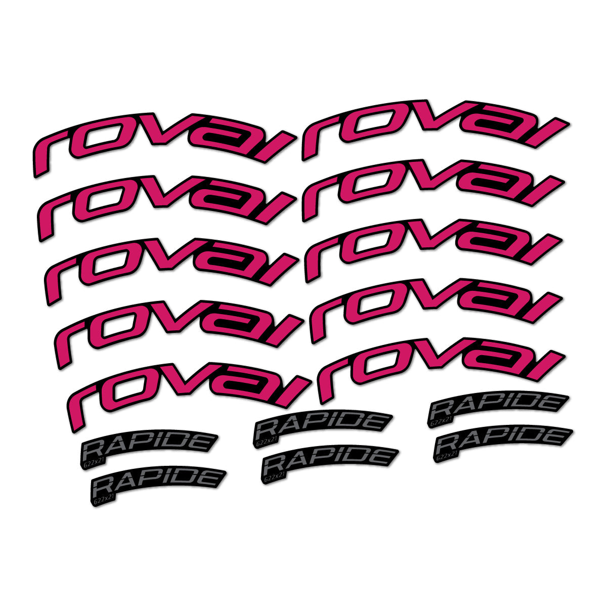 Dark Pink decal for Roval Rapide TL 2022-2026 road wheel – bike sticker vinyl