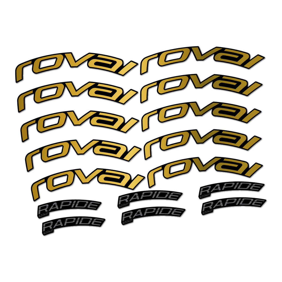 Gold decal for Roval Rapide TL 2022-2026 road wheel – bike sticker vinyl
