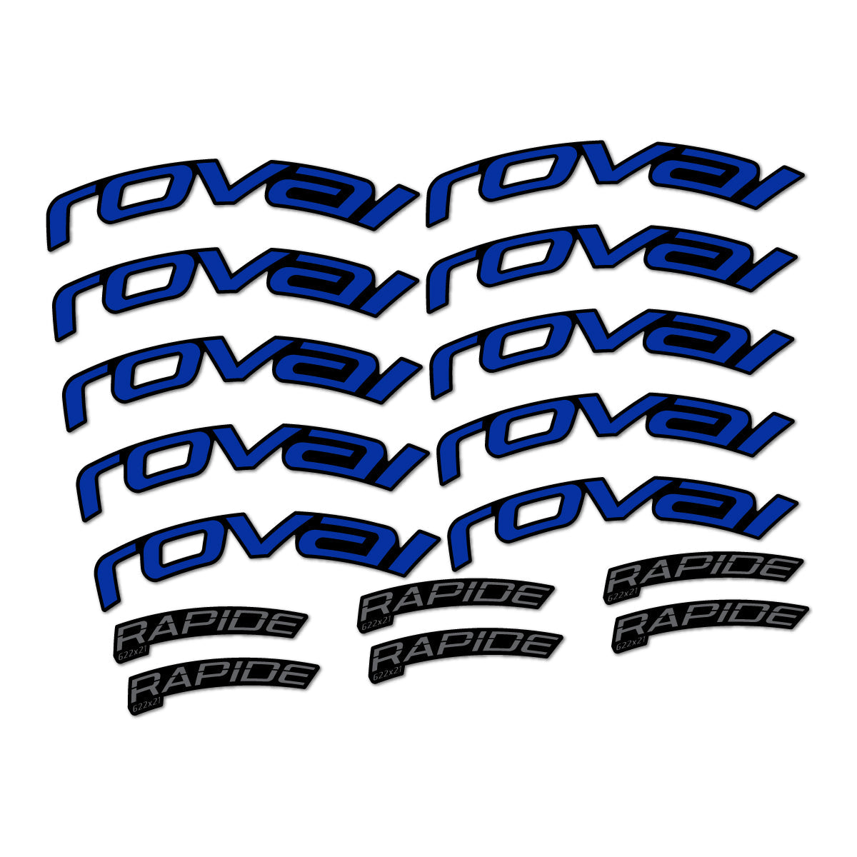 Ultramarine Blue decal for Roval Rapide TL 2022-2026 road wheel – bike sticker vinyl