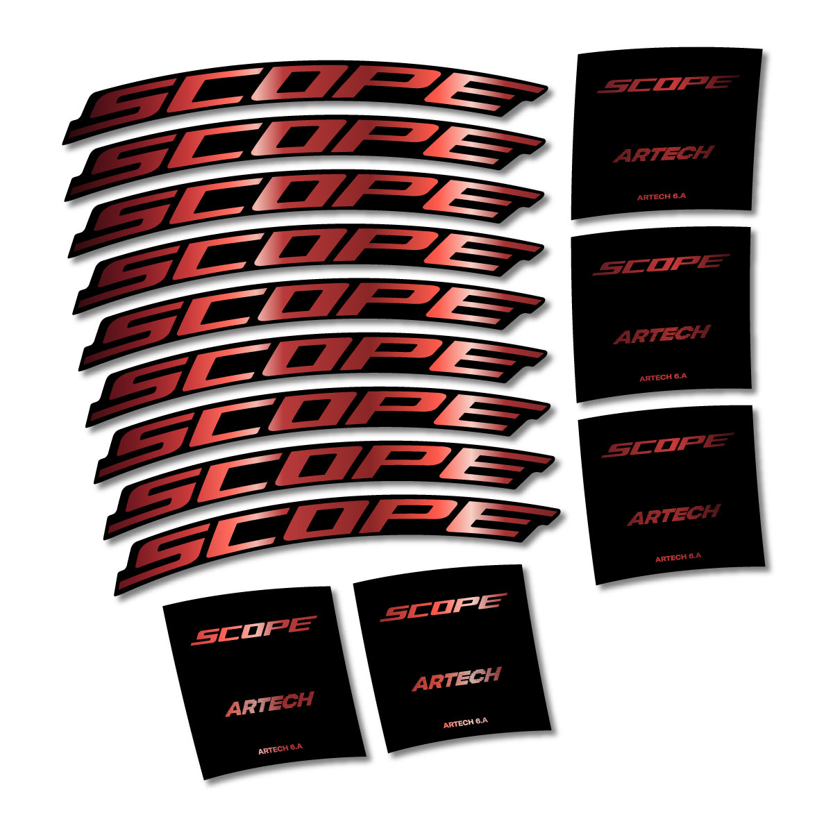 Stickers compatibles Scope Artech 6.A 2026 pour jantes route – autocollants vinyle - Cuivre