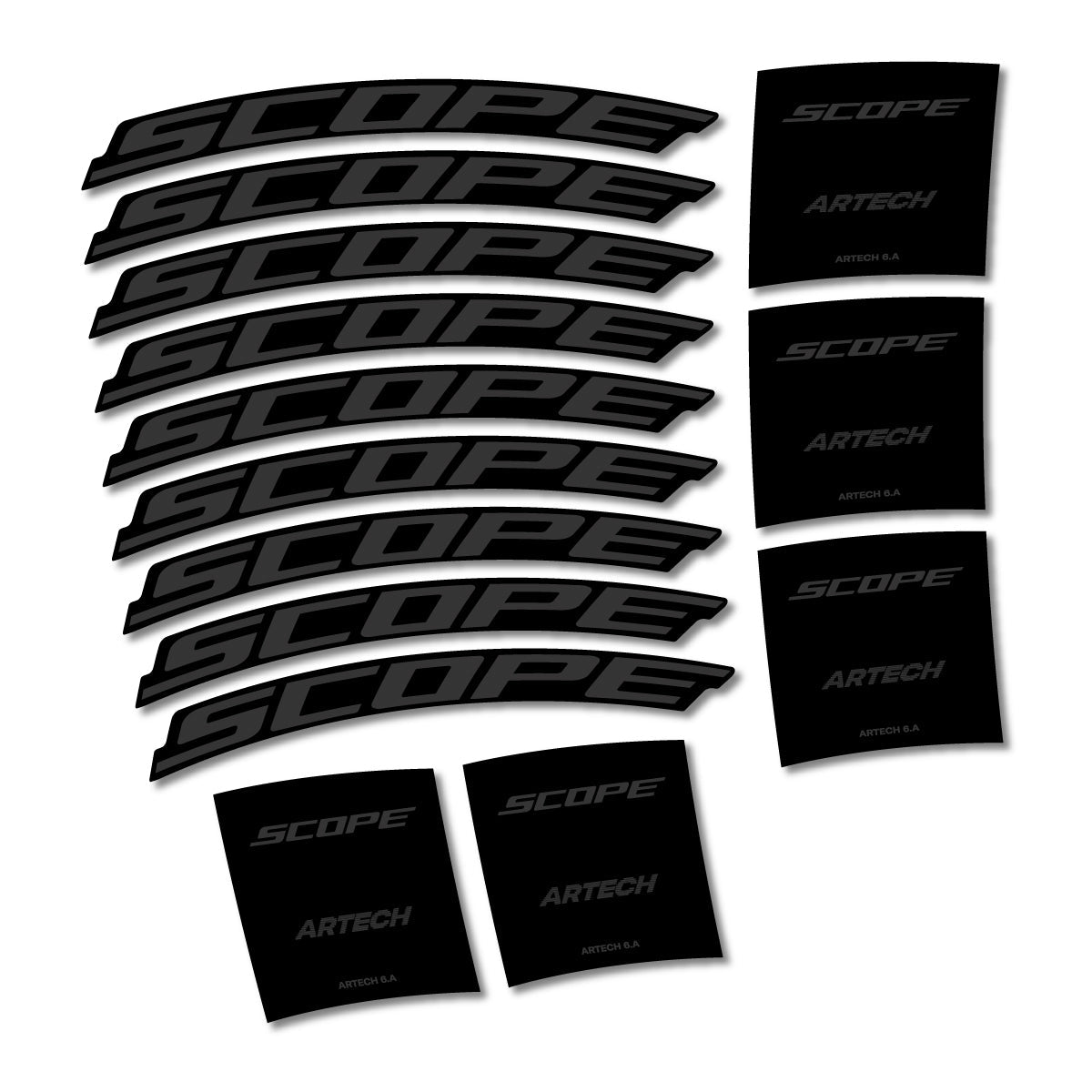 Very Dark Grey decal for Scope Artech 6.A 2026 road wheel – bike sticker vinyl