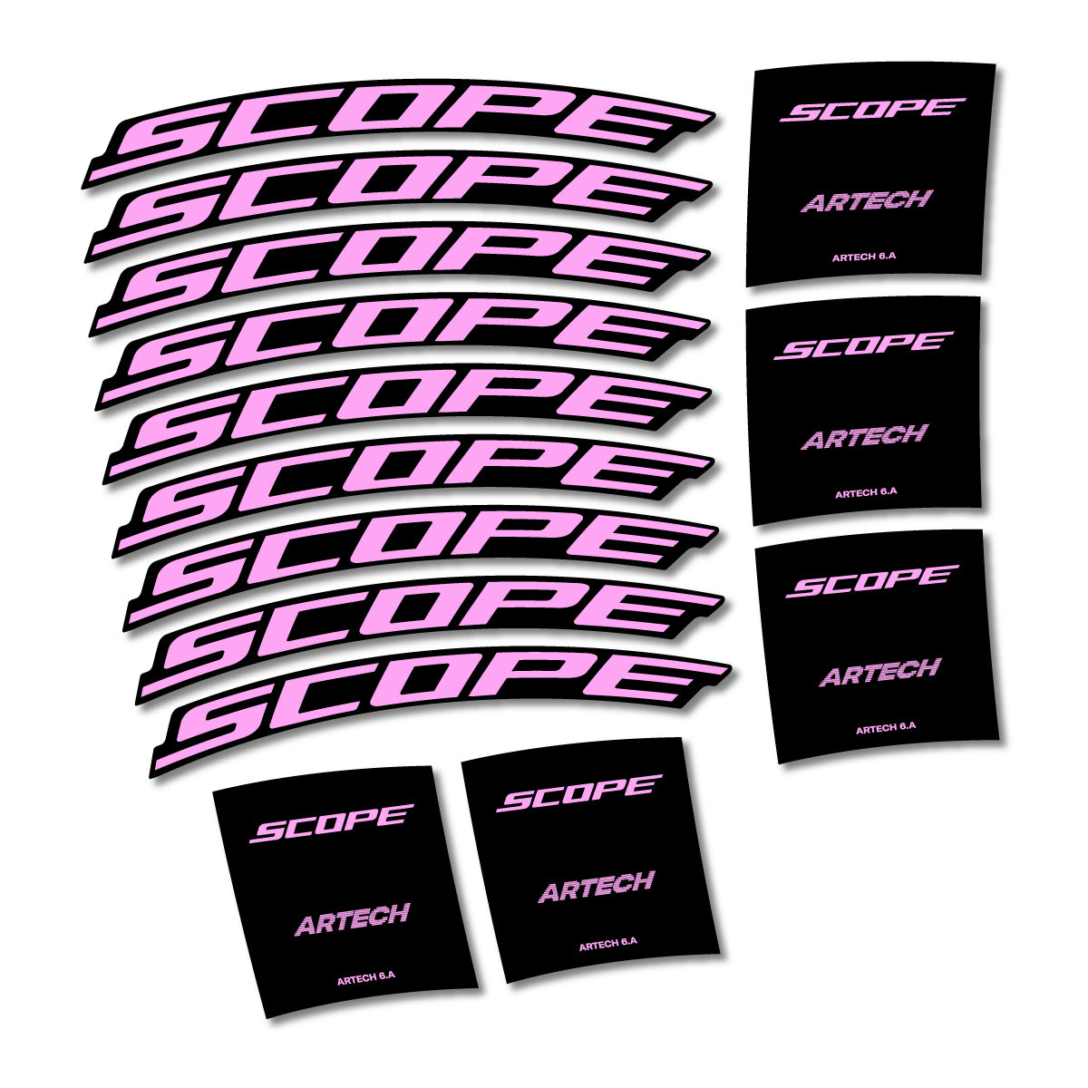 Stickers compatibles Scope Artech 6.A 2026 pour jantes route – autocollants vinyle - Lilas Clair