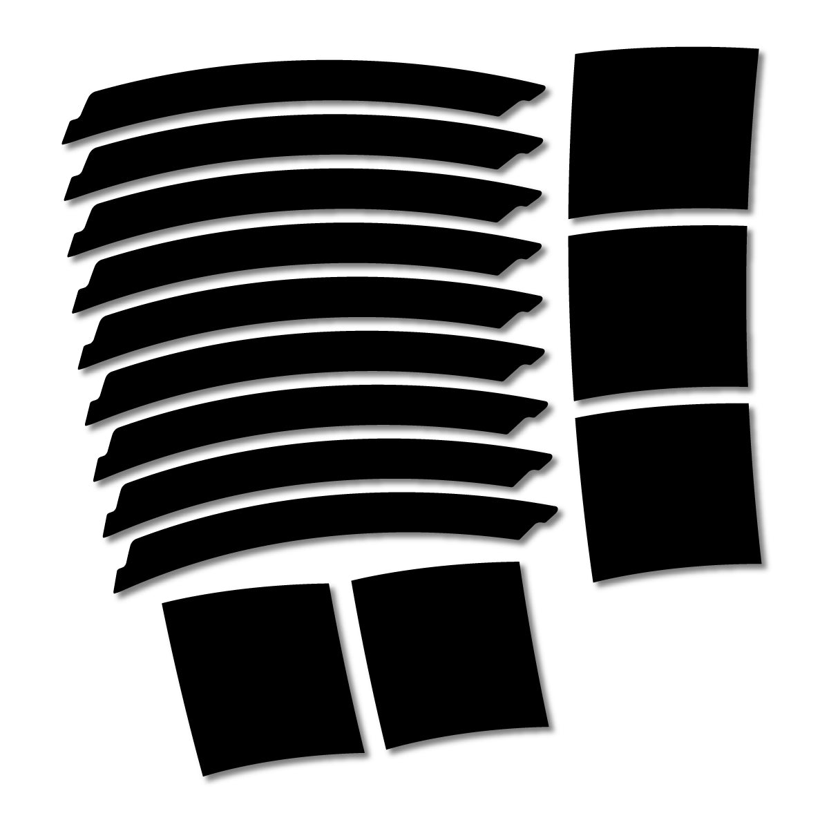 Stickers compatibles Scope Artech 6.A 2026 pour jantes route – autocollants vinyle - Noir