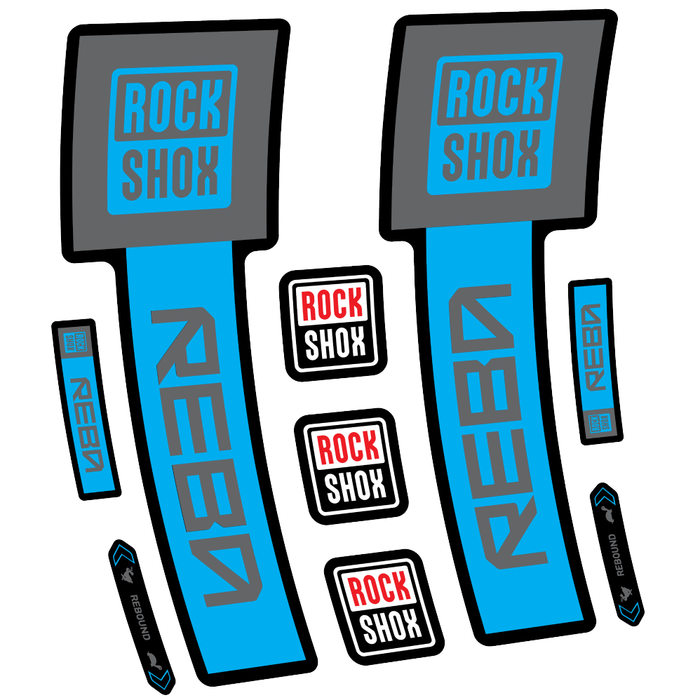 Stickers Rock Shox Reba Base 2025 compatibles - Autocollants fourche VTT