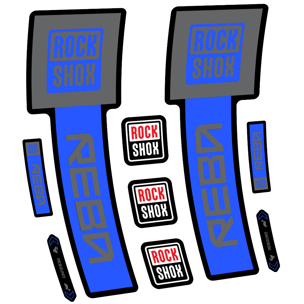 Stickers Rock Shox Reba Base 2025 compatibles - Autocollants fourche VTT