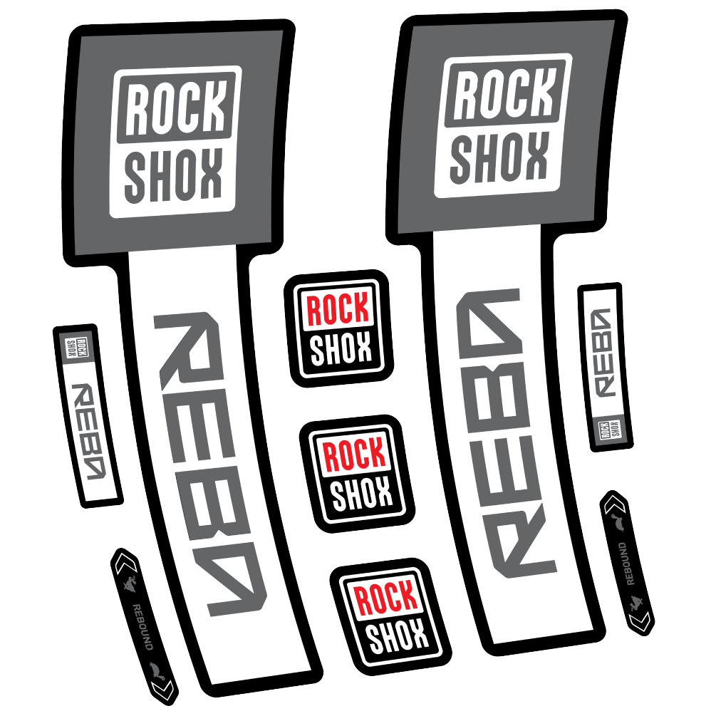 Stickers Rock Shox Reba Base 2025 compatibles - Autocollants fourche VTT