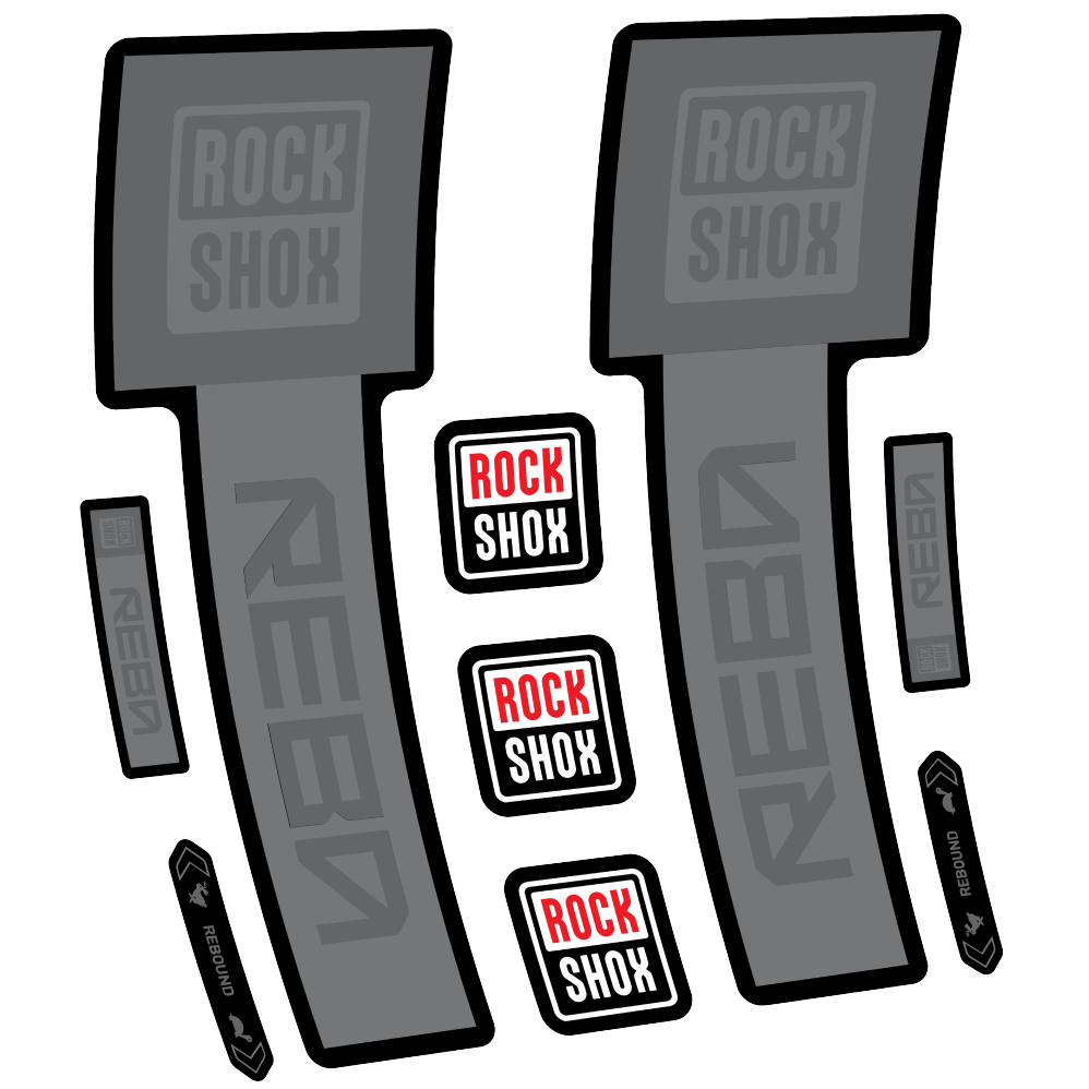 Stickers Rock Shox Reba Base 2025 compatibles - Autocollants fourche VTT