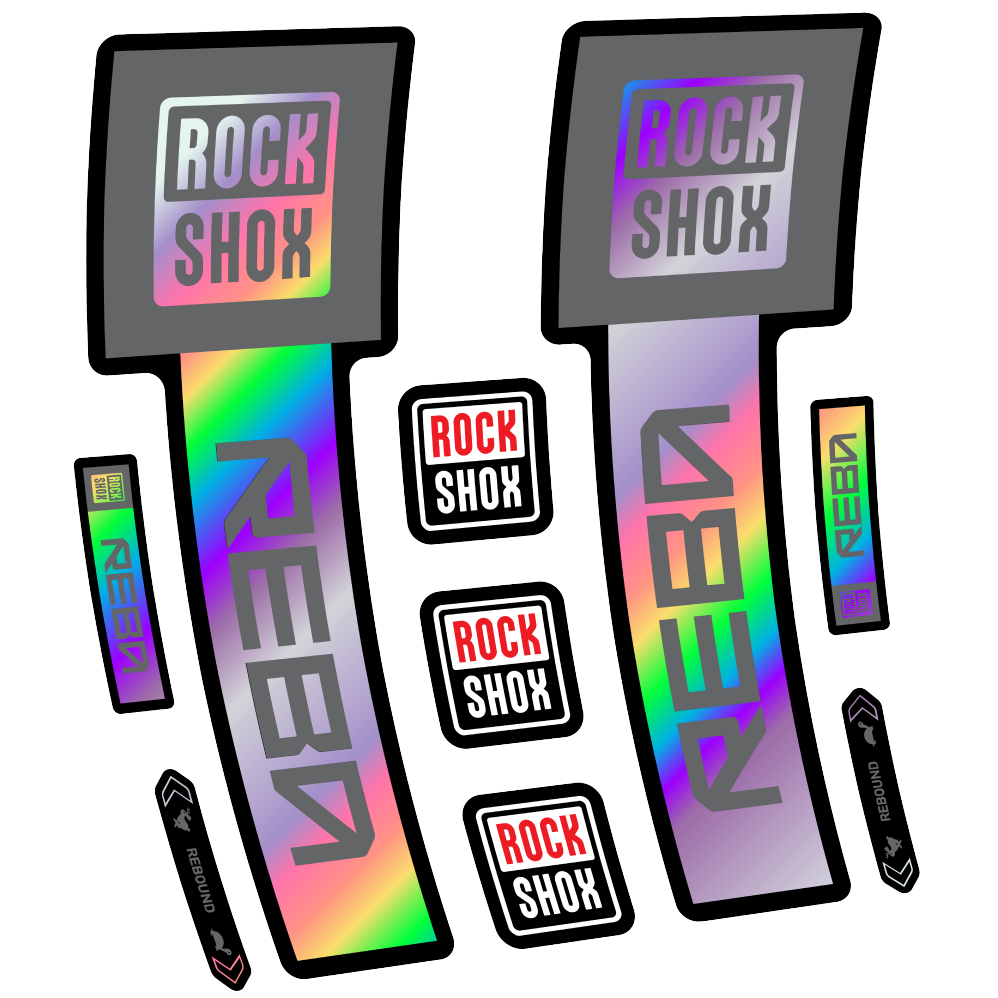 Stickers Rock Shox Reba Base 2025 compatibles - Autocollants fourche VTT