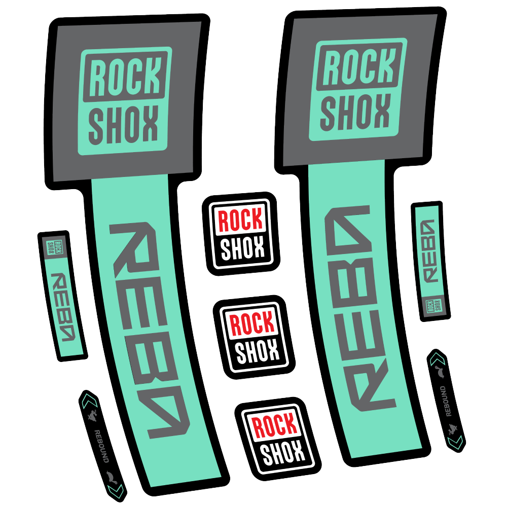 Stickers Rock Shox Reba Base 2025 compatibles - Autocollants fourche VTT
