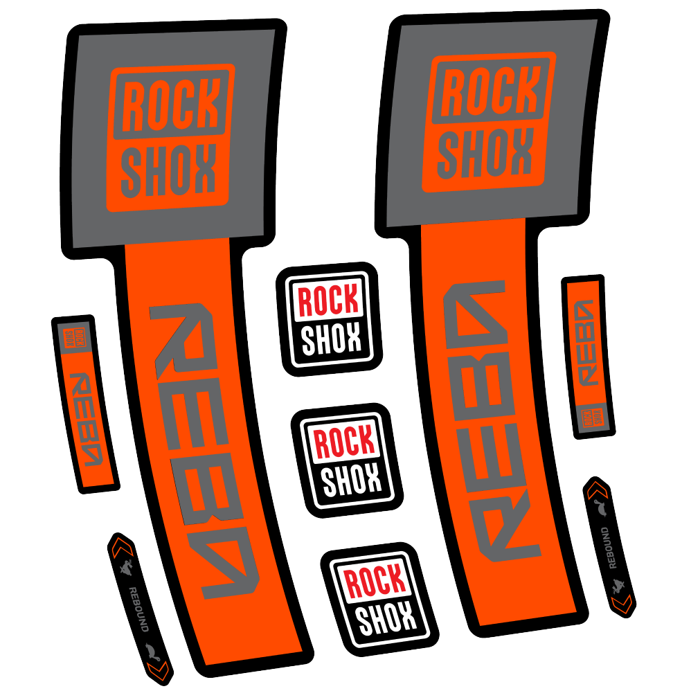 Stickers Rock Shox Reba Base 2025 compatibles - Autocollants fourche VTT