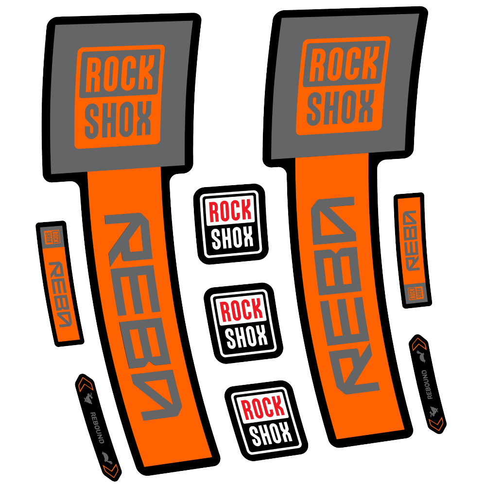 Stickers Rock Shox Reba Base 2025 compatibles - Autocollants fourche VTT
