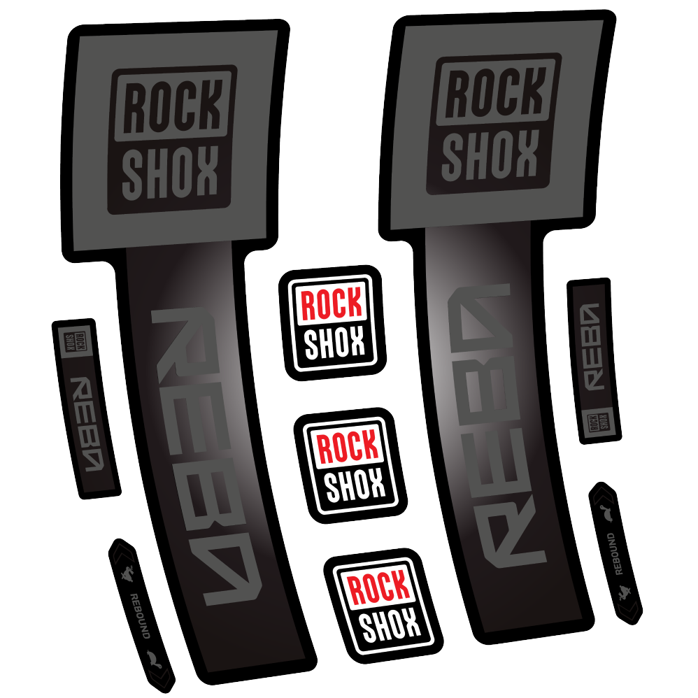 Stickers Rock Shox Reba Base 2025 compatibles - Autocollants fourche VTT