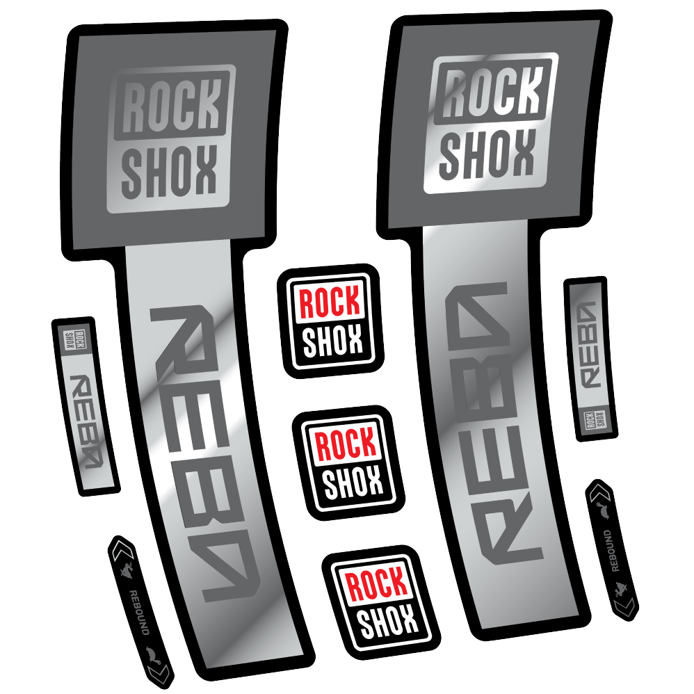 Stickers Rock Shox Reba Base 2025 compatibles - Autocollants fourche VTT