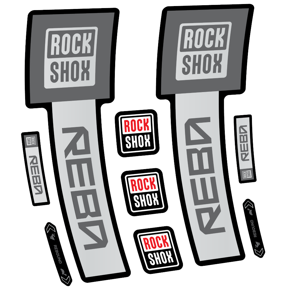 Stickers Rock Shox Reba Base 2025 compatibles - Autocollants fourche VTT