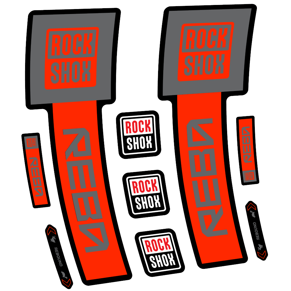 Stickers Rock Shox Reba Base 2025 compatibles - Autocollants fourche VTT