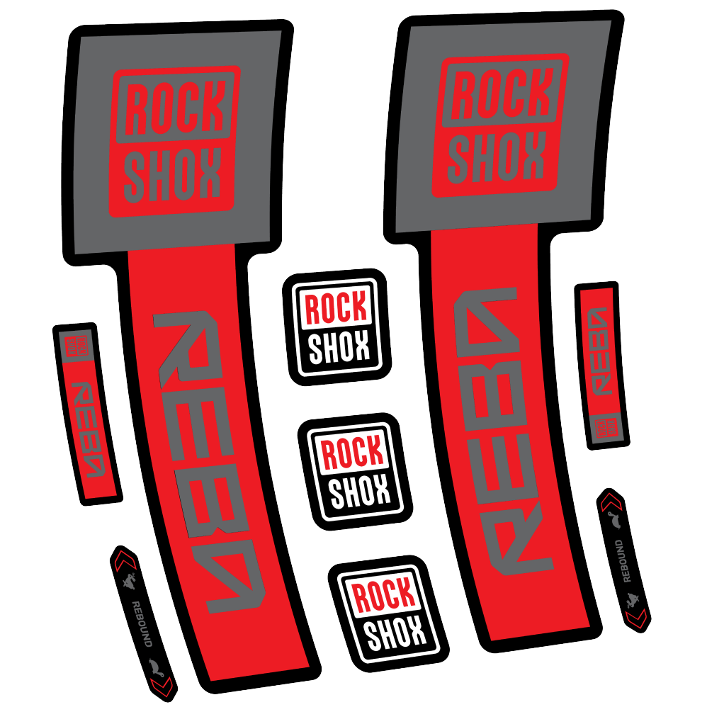Stickers Rock Shox Reba Base 2025 compatibles - Autocollants fourche VTT