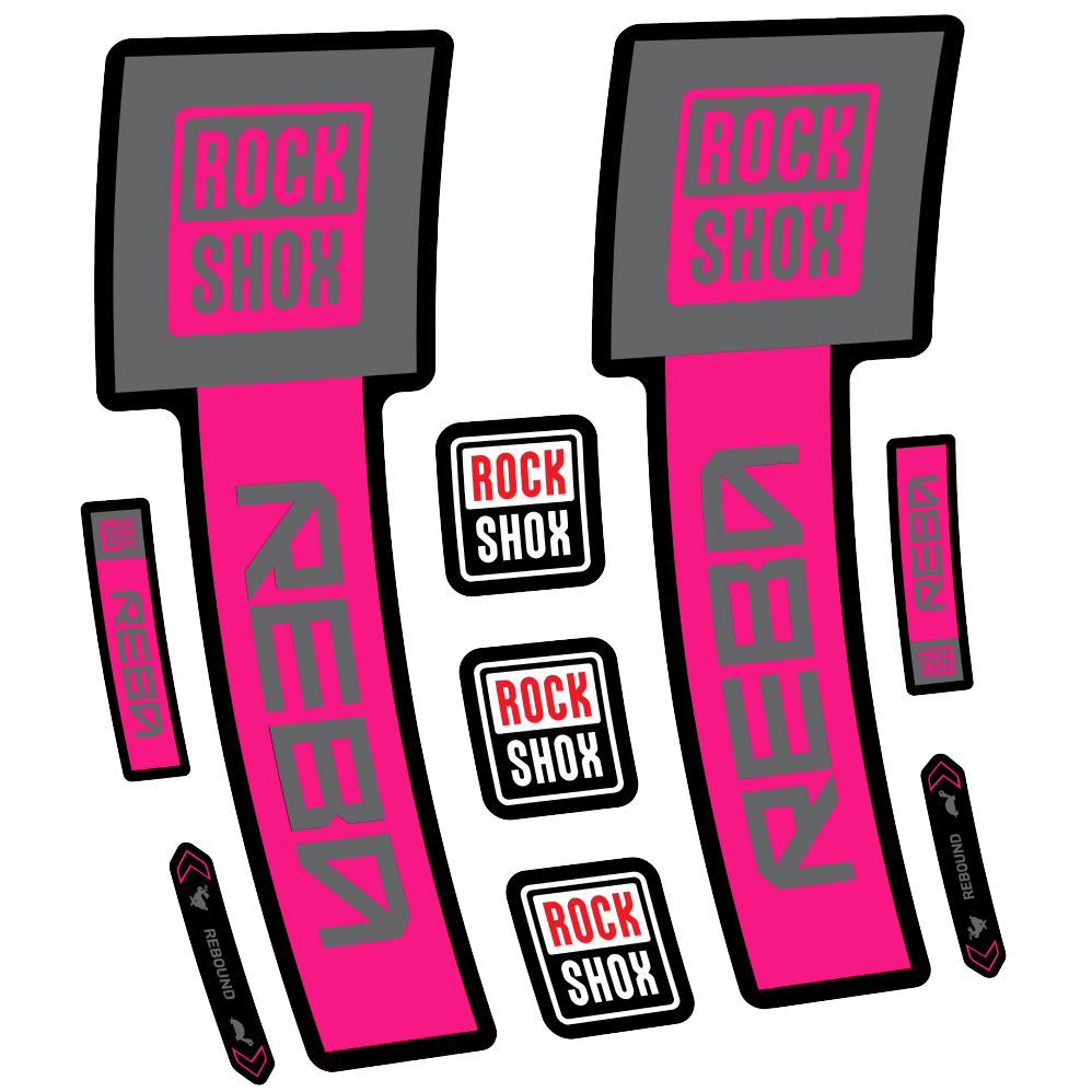 Stickers Rock Shox Reba Base 2025 compatibles - Autocollants fourche VTT
