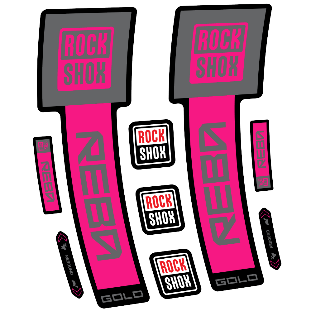 Stickers Rock Shox Reba Gold 2025 compatibles - Autocollants fourche VTT