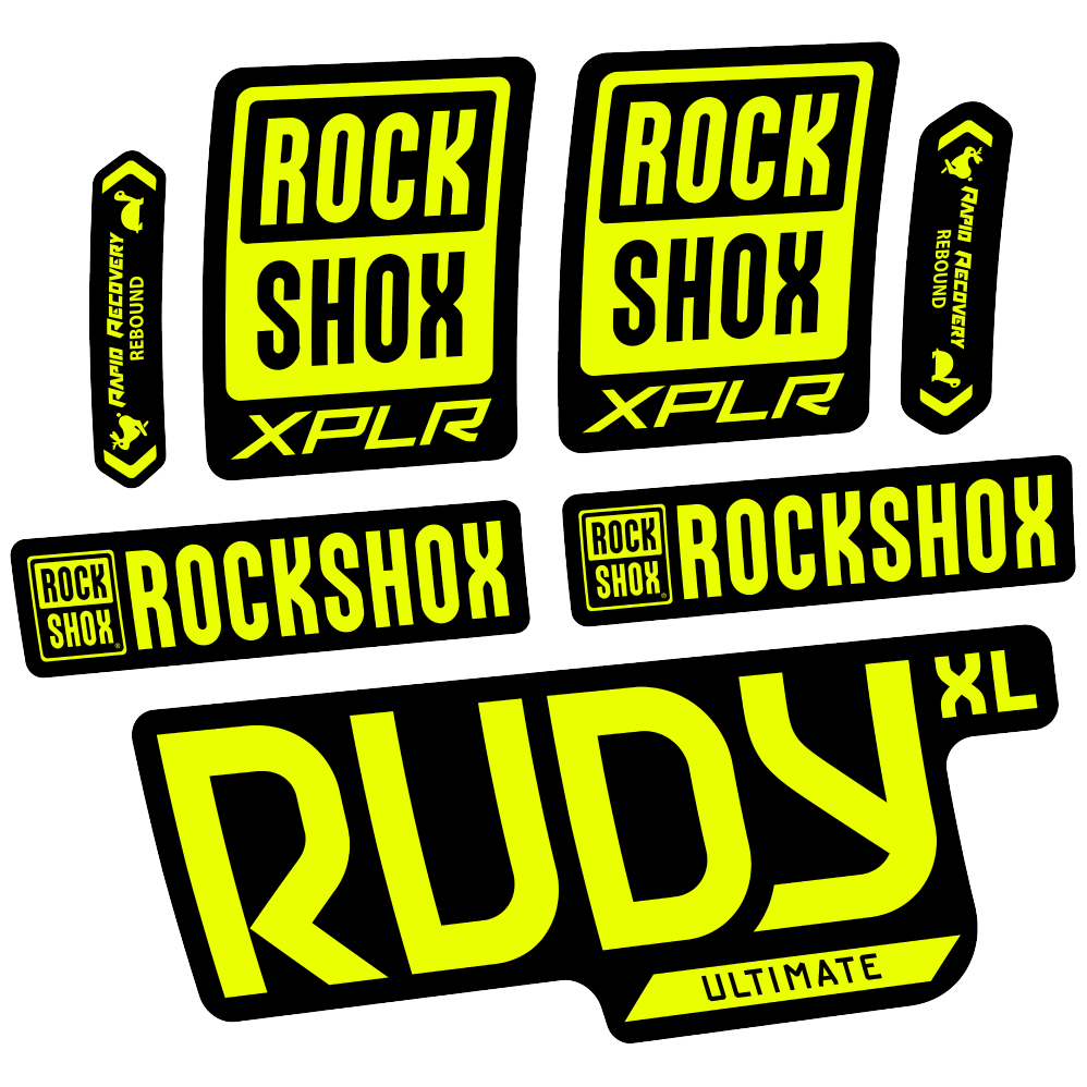Stickers Rock Shox Rudy XL Ultimate 2025 compatibles - Autocollants fourche VTT