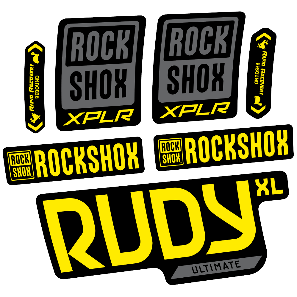 Stickers Rock Shox Rudy XL Ultimate 2025 compatibles - Autocollants fourche VTT