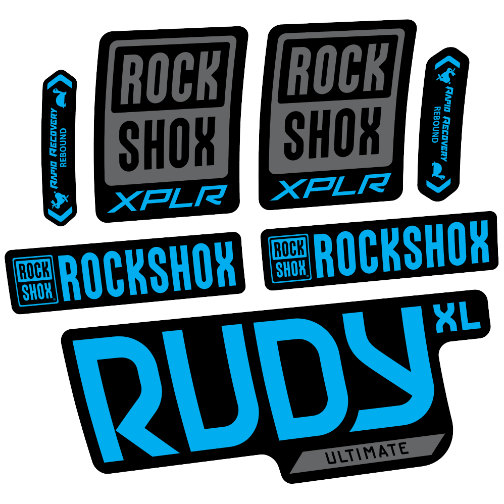 Stickers Rock Shox Rudy XL Ultimate 2025 compatibles - Autocollants fourche VTT