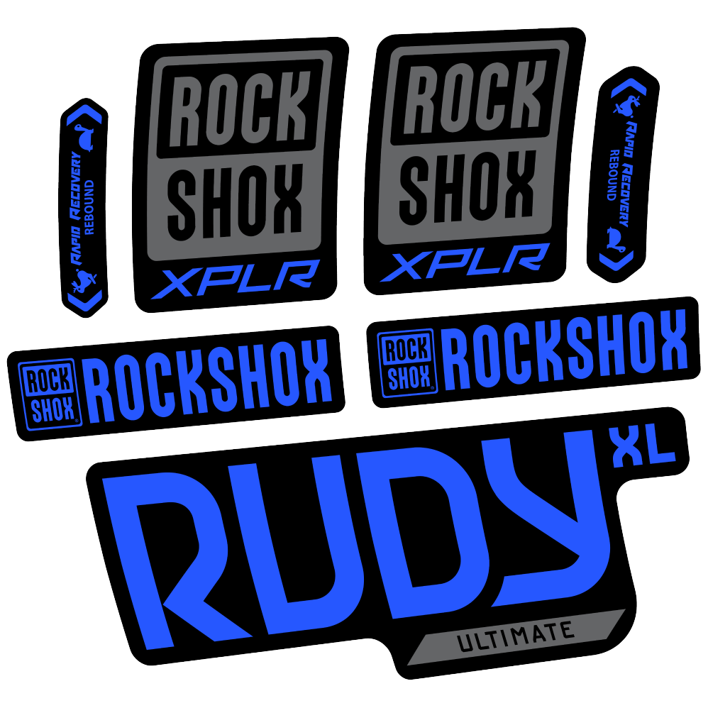 Stickers Rock Shox Rudy XL Ultimate 2025 compatibles - Autocollants fourche VTT