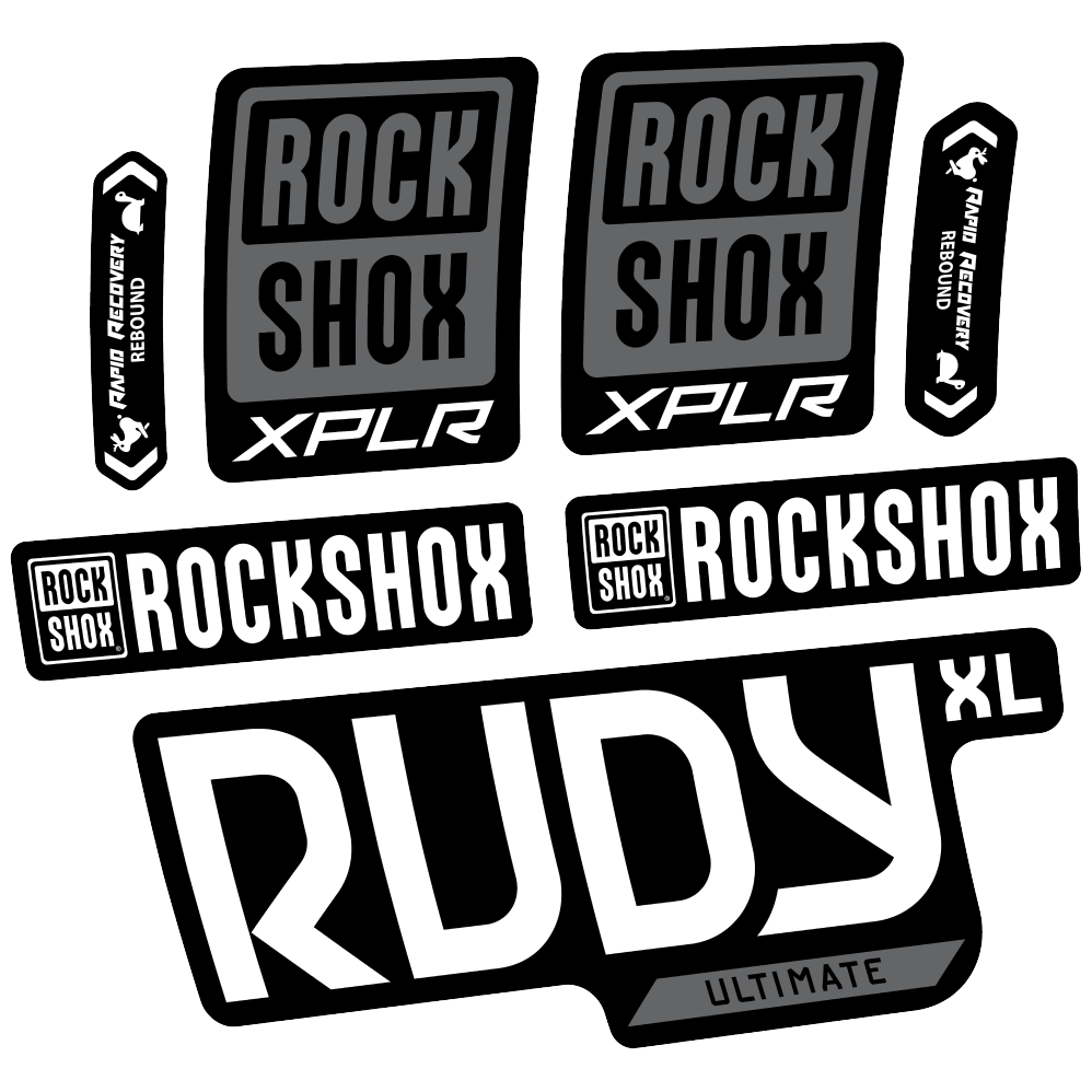 Stickers Rock Shox Rudy XL Ultimate 2025 compatibles - Autocollants fourche VTT