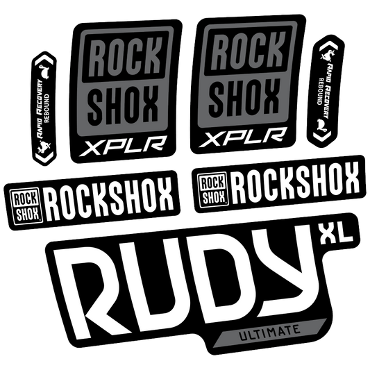 Stickers Rock Shox Rudy XL Ultimate 2025 compatibles - Autocollants fourche VTT