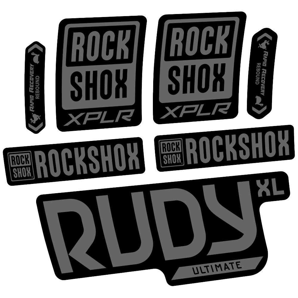 Stickers Rock Shox Rudy XL Ultimate 2025 compatibles - Autocollants fourche VTT