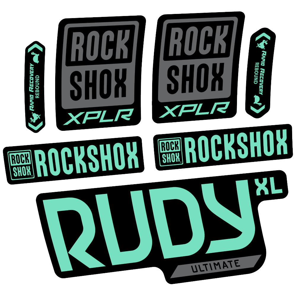 Stickers Rock Shox Rudy XL Ultimate 2025 compatibles - Autocollants fourche VTT