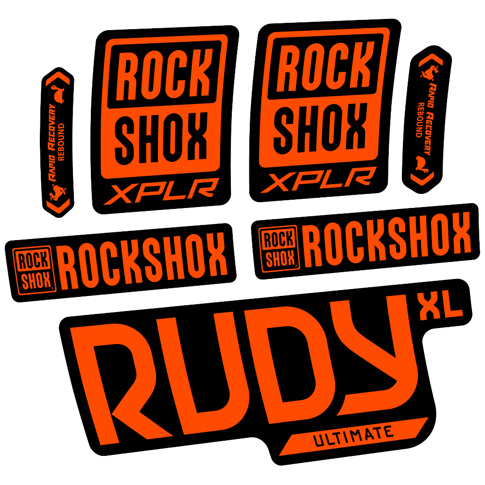 Stickers Rock Shox Rudy XL Ultimate 2025 compatibles - Autocollants fourche VTT