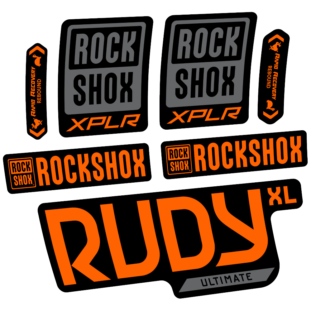 Stickers Rock Shox Rudy XL Ultimate 2025 compatibles - Autocollants fourche VTT