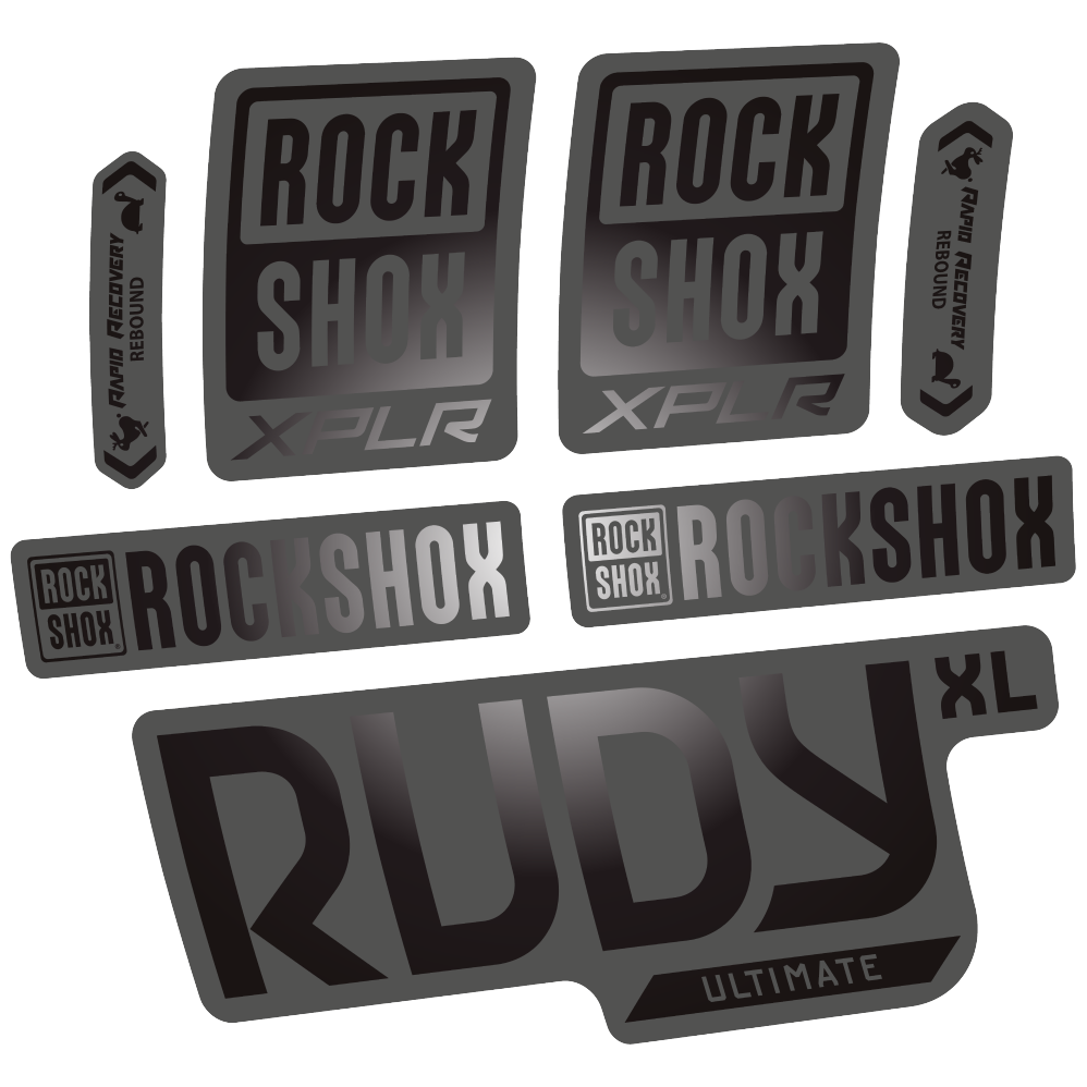 Stickers Rock Shox Rudy XL Ultimate 2025 compatibles - Autocollants fourche VTT