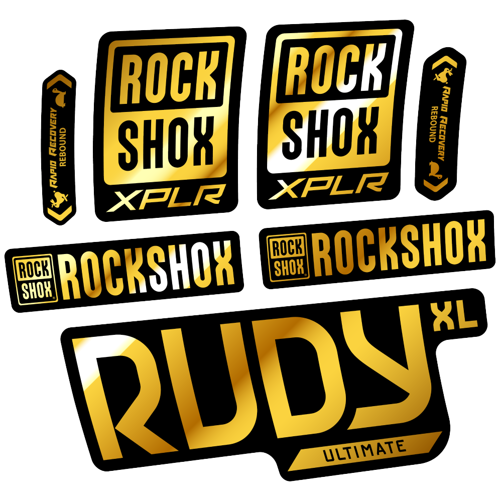 Stickers Rock Shox Rudy XL Ultimate 2025 compatibles - Autocollants fourche VTT