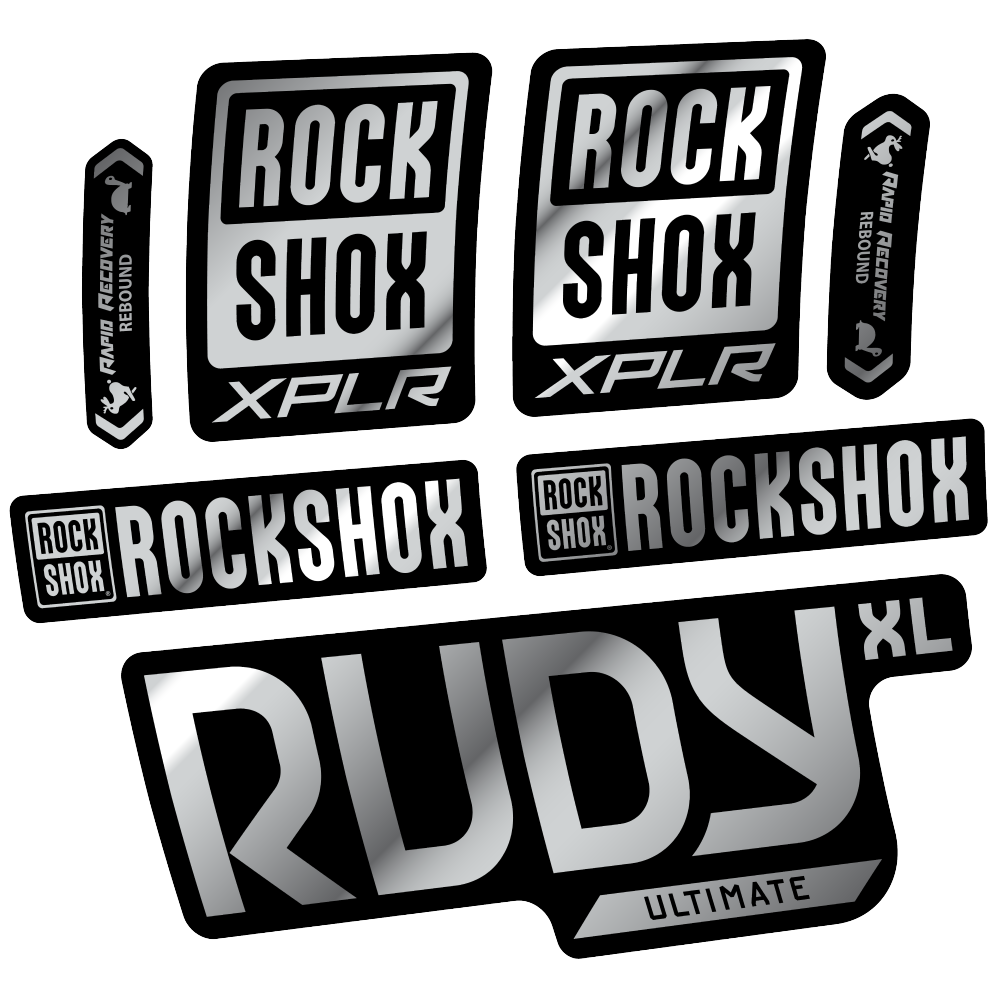 Stickers Rock Shox Rudy XL Ultimate 2025 compatibles - Autocollants fourche VTT
