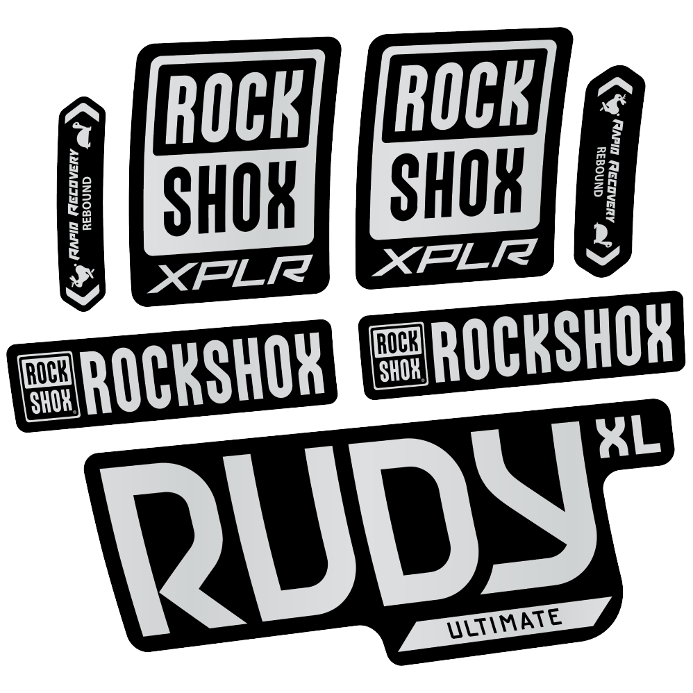 Stickers Rock Shox Rudy XL Ultimate 2025 compatibles - Autocollants fourche VTT