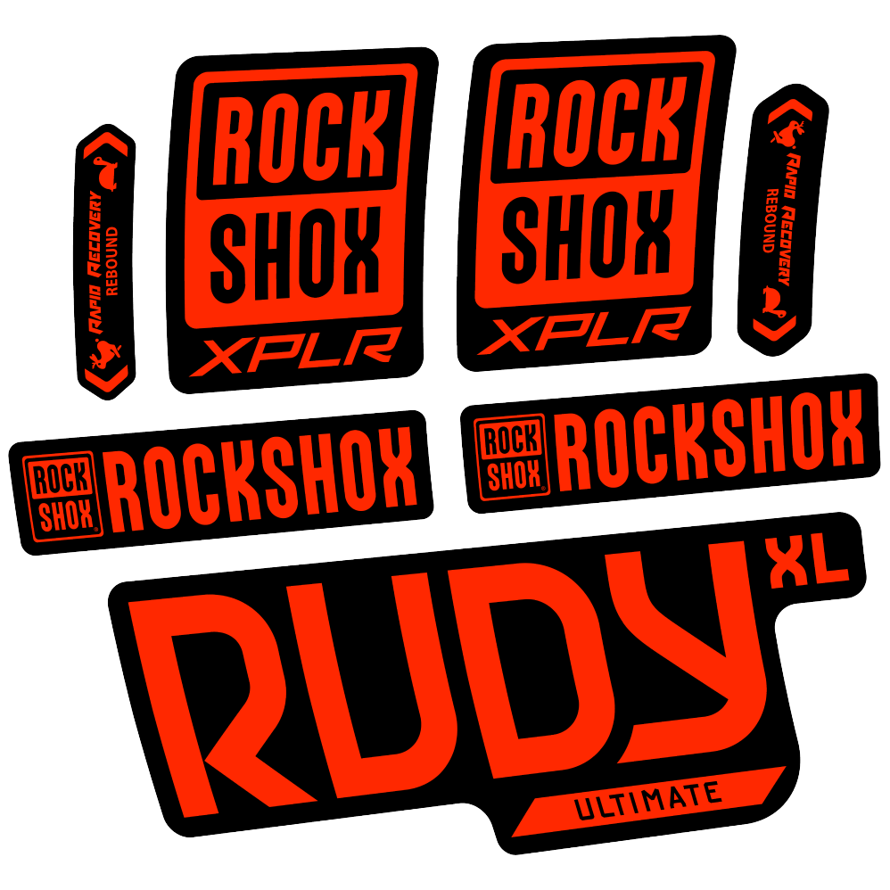 Stickers Rock Shox Rudy XL Ultimate 2025 compatibles - Autocollants fourche VTT