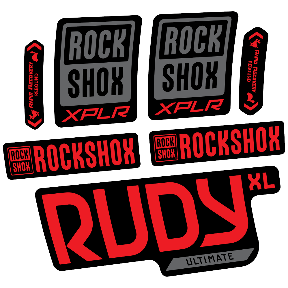 Stickers Rock Shox Rudy XL Ultimate 2025 compatibles - Autocollants fourche VTT
