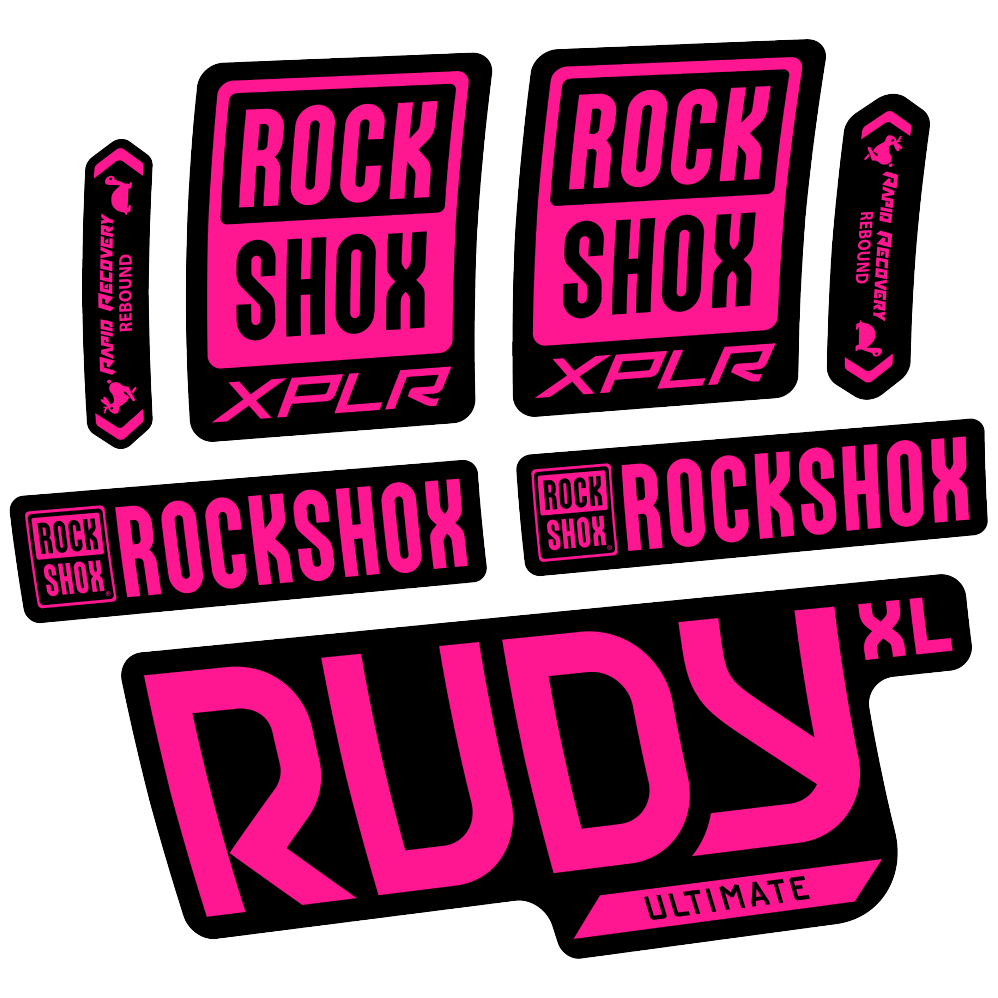 Stickers Rock Shox Rudy XL Ultimate 2025 compatibles - Autocollants fourche VTT