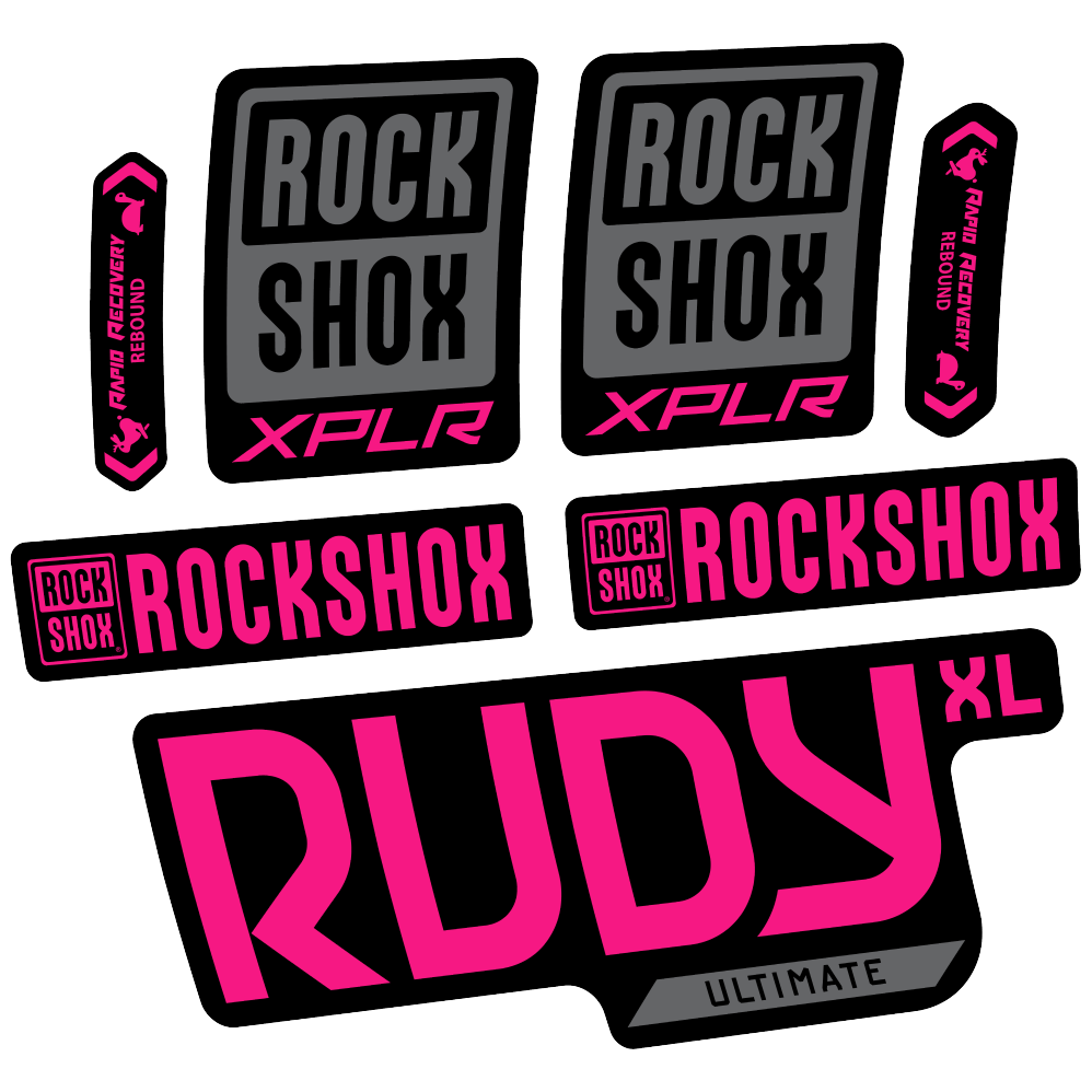 Stickers Rock Shox Rudy XL Ultimate 2025 compatibles - Autocollants fourche VTT