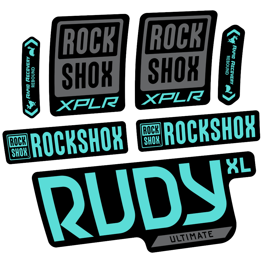 Stickers Rock Shox Rudy XL Ultimate 2025 compatibles - Autocollants fourche VTT