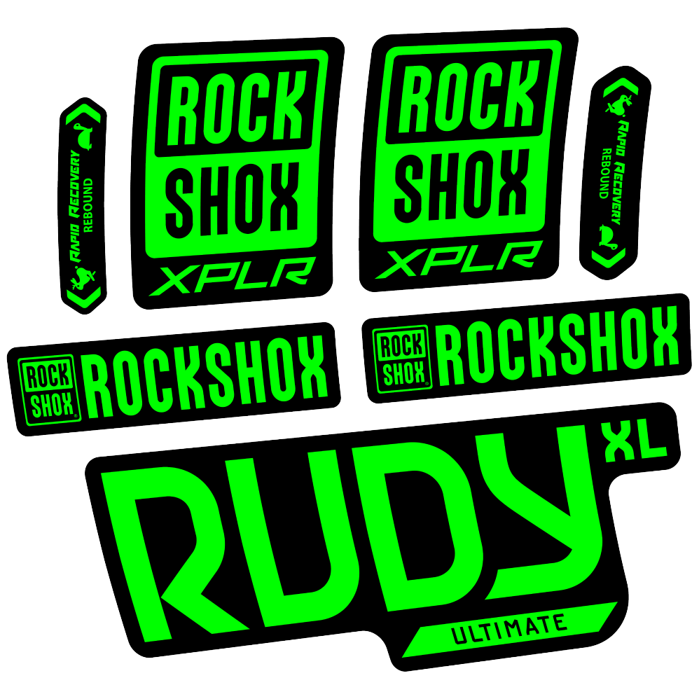 Stickers Rock Shox Rudy XL Ultimate 2025 compatibles - Autocollants fourche VTT
